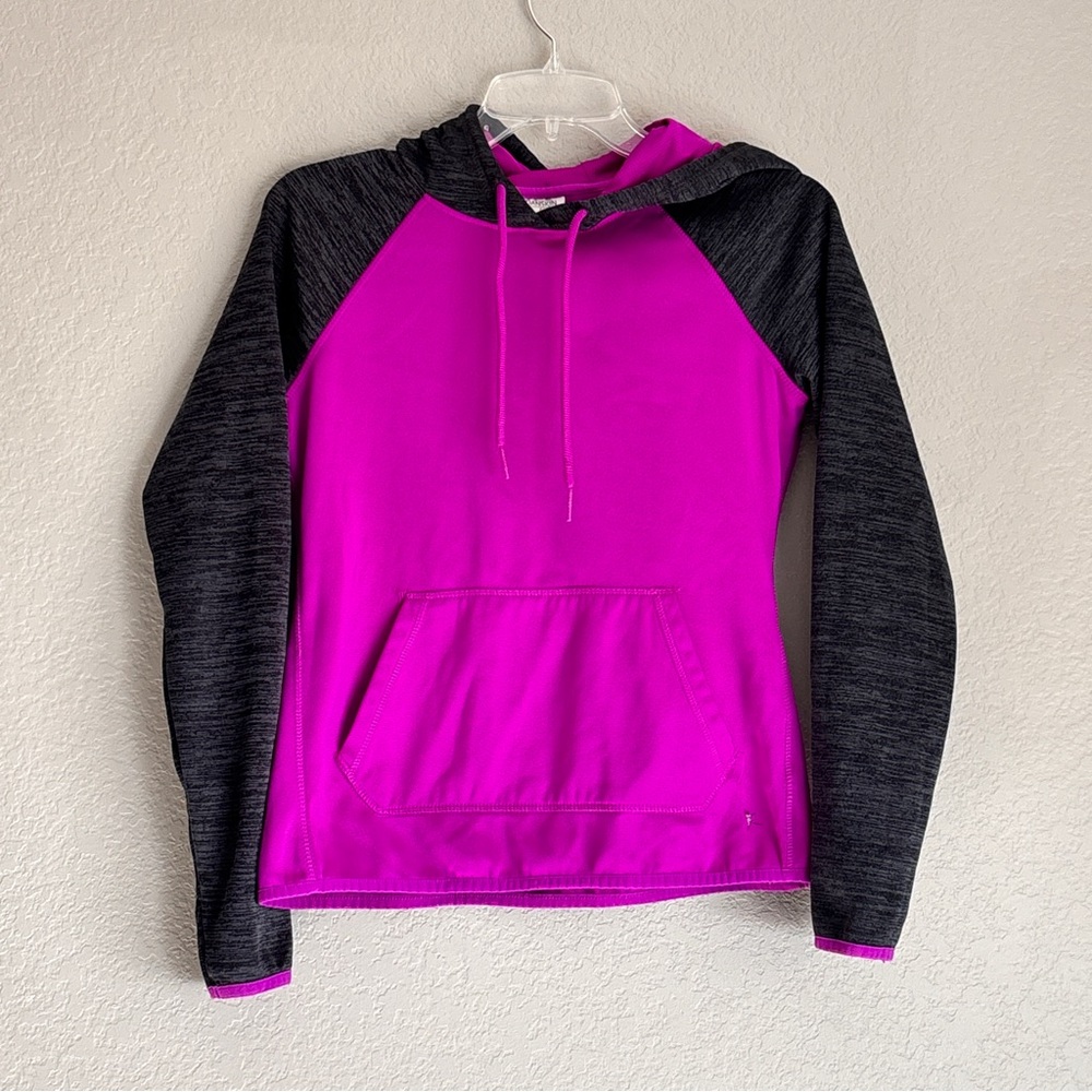 Danskin women’s hooded pullover fleece sweatshirt with kangaroo pocket XS